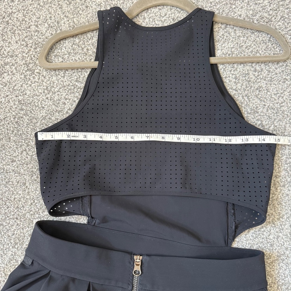 Lululemon Away Dress Black Laser Cut  Athletic Tennis size 8 - Picture 8 of 9